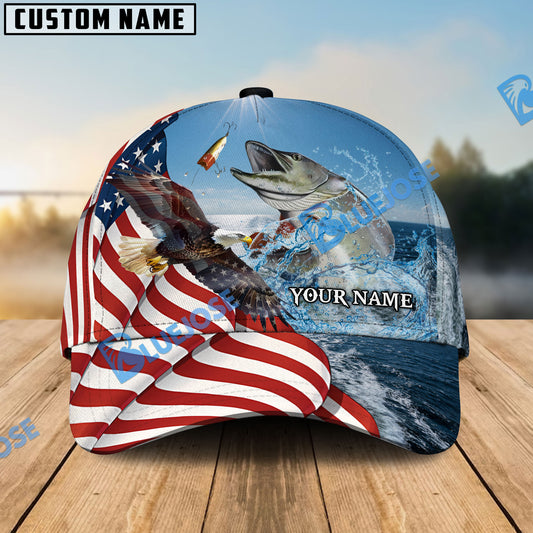 BlueJose Eagle Flag Musky Fishing Classic Cap