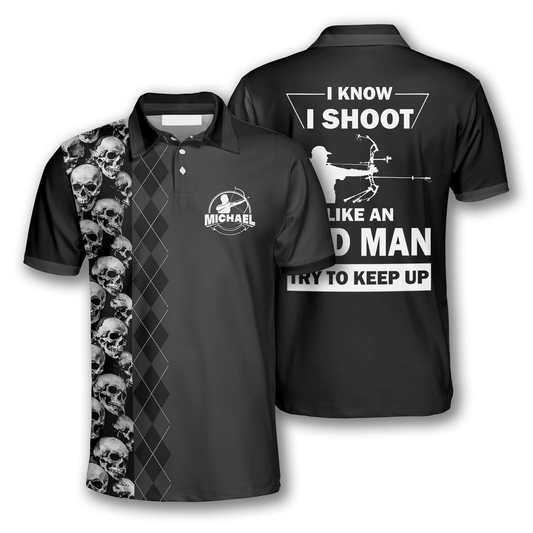 BlueJose I Know I Shoot Like an Old Man Archery Personalized Unisex Shirt