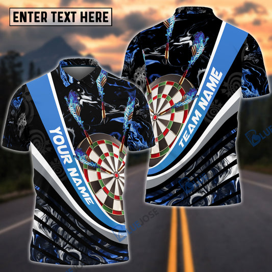 BlueJose Flaming Magma Darts Personalized Name, Team Name 3D Shirt (4 Colors)
