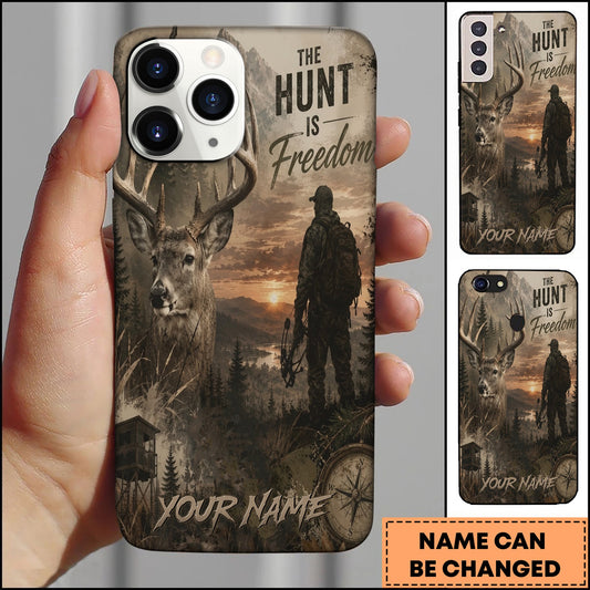 BlueJose  Deer Hunting Freedom Wilderness Personalized Nam 3D Phone Case