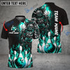 BlueJose Bowling And Pins Flame Samurai Customized Name 3D Shirt ( 6 Colors)