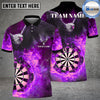 BlueJose Darts Eagle Fire Flame Personalized Name, Team Name Shirt (4 Colors)
