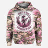 BlueJose Pretty in Pink Dangerous in Camo, Personalized Hunting All Over Shirt, Personalized 3D Hoodie For Hunting Lover