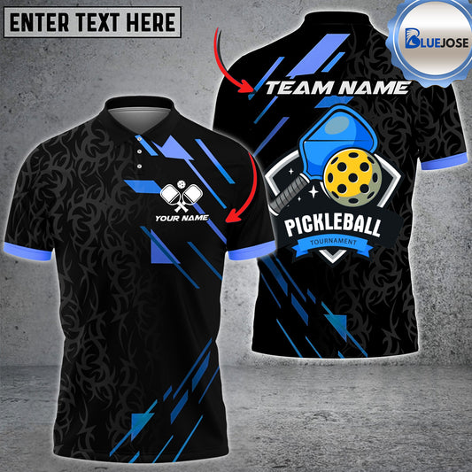 BlueJose Pickleball Pro Tournament Personalized Name, Team Name Unisex Shirt (4 Colors)