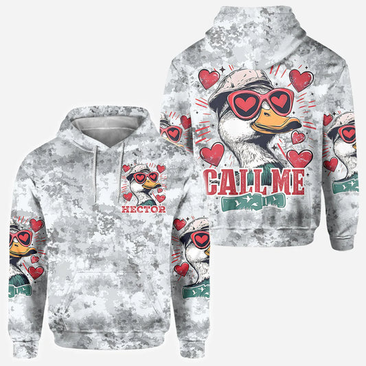 BlueJose Call Me, Personalized Hunting All Over Shirt, Personalized 3D Hoodie For Hunting Lover
