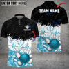 BlueJose Bowling And Pins Heartbeat Customized Name 3D Shirt (4 Colors)
