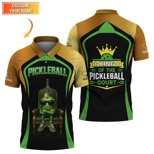 King Of The Court Pickleball Shirt, Pickleball Shirts For Men, Funny Pickleball T Shirt