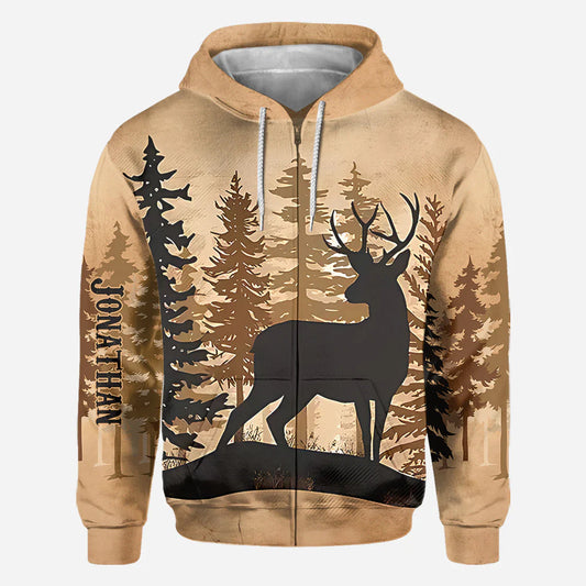 BlueJose Love Hunting, Personalized Hunting All Over Shirt, Personalized 3D Hoodie For Hunting Lover
