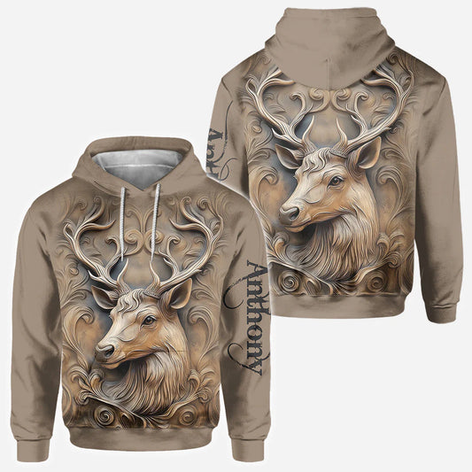 BlueJose Love Hunting, Personalized Hunting All Over Shirt, Personalized 3D Hoodie For Hunting Lover)