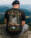 BlueJose The Woods Calm My Mind Personalized Hiking 3D Shirt - Black
