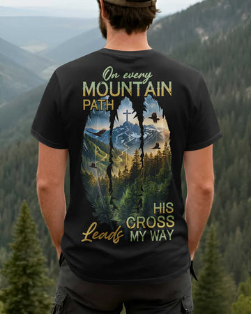 BlueJose On Every Mountain Path Personalized Hiking 3D Shirt - Black