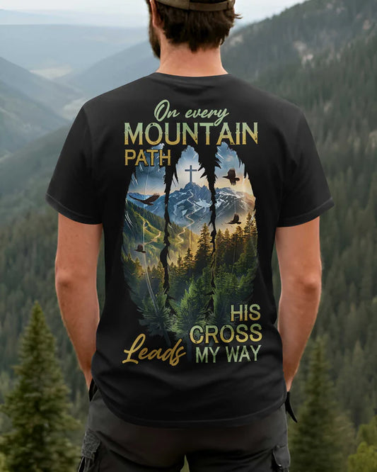 BlueJose On Every Mountain Path Personalized Hiking 3D Shirt - Black