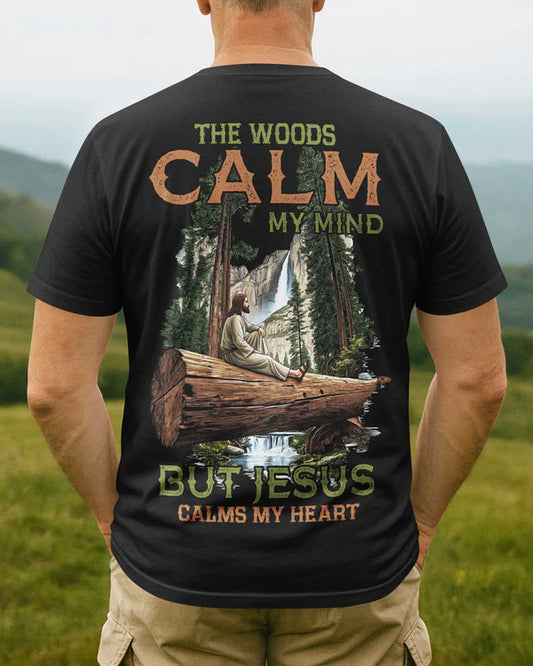 BlueJose The Woods Calm My Mind Personalized Hiking 3D Shirt - Black