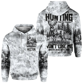 BlueJose Love Hunting, Personalized Hunting All Over Shirt, Personalized 3D Hoodie For Hunting Lover