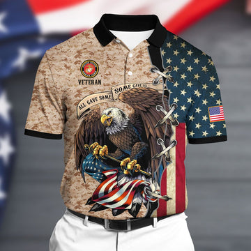 BlueJose Premium U.S Marine 2 Polo All Over Printed