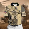 BlueJose Premium U.S Multiple Service Veteran Polo Shirt
