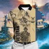 BlueJose Premium U.S Multiple Service Veteran Polo Shirt