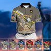 BlueJose Unique U.S Multiple Service Veteran Polo Shirt