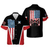 BlueJose USA Bowling Flag Personalized Name Hawaiian Shirt