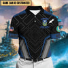 BlueJose Premium Personalised U.S Multiple Service Veteran Polo Shirt