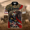 BlueJose Premium U.S Multiple Service Veteran Polo Shirt