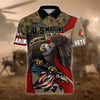 BlueJose Premium U.S Multiple Service Veteran Polo Shirt