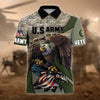 BlueJose Premium U.S Multiple Service Veteran Polo Shirt