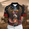 BlueJose Premium U.S Multiple Service Veteran Polo Shirt