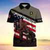 BlueJose Premium U.S Multiple Service Veteran Polo Shirt