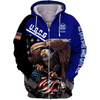 BlueJose Premium Multiple US Military Services Veteran Zip Hoodie TH15122521