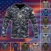 BlueJose Premium U.S Multiple Service Veteran Hoodie