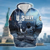 BlueJose Premium U.S. Navy Veteran Zip Hoodie