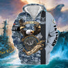BlueJose Premium U.S Multiple Service Veteran Zip Hoodie