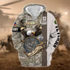 BlueJose Premium U.S Multiple Service Veteran Zip Hoodie
