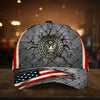 BlueJose Premium U.S Veteran 3D Cap Flag USA Printed