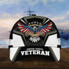 BlueJose Premium Land Of The Free U.S. Veteran 3D Cap