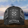 BlueJose Unique Metal Camo US Veteran Cap