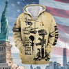 BlueJose Premium All Gave Some US Veteran Zip Hoodie