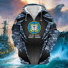BlueJose Unique Camo Soldiers Multiservice US Veteran Zip Hoodie