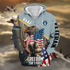 BlueJose Premium Freedom Is Not Free US Veteran Zip Hoodie
