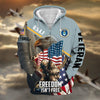 BlueJose Premium Freedom Is Not Free US Veteran Zip Hoodie