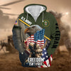 BlueJose Premium Freedom Is Not Free US Veteran Zip Hoodie