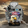 BlueJose Premium Honoring All Who Served US Veteran Zip Hoodie
