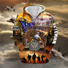 BlueJose Premium Honoring All Who Served US Veteran Zip Hoodie