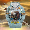 BlueJose Unique All Gave Some US Veteran Zip Hoodie