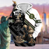 BlueJose Unique Honoring All Who Served US Veteran Zip Hoodie