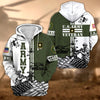 BlueJose Premium Proudly Served US Veteran Zip Hoodie