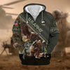 BlueJose Premium Proudly Served US Veteran Zip Hoodie
