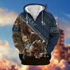 BlueJose Premium Proudly Served US Veteran Zip Hoodie