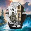 BlueJose Premium Honoring All Who Served US Veteran Zip Hoodie